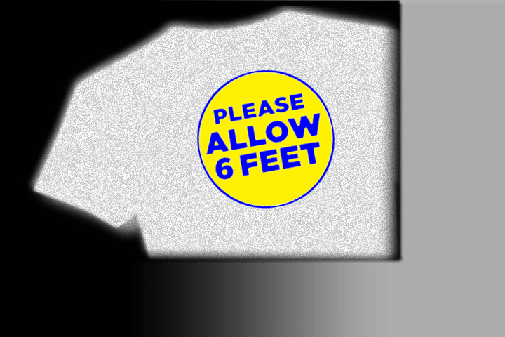 PLEASE ALLOW 6-FEET - ReOpen America Apparel<   Select colors and styles available in your choice of T-shirts.